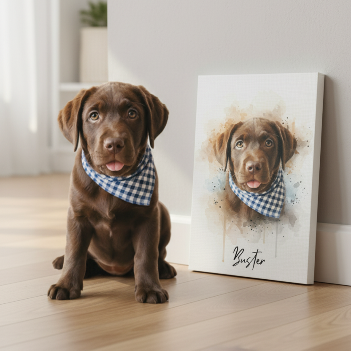 Watercolor Pet Portrait Canvas