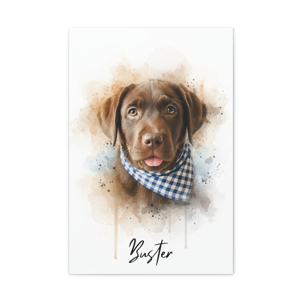 Watercolor Pet Portrait Canvas