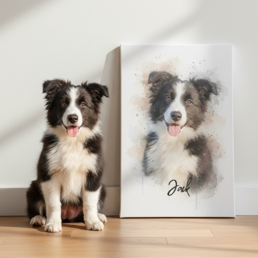 Watercolor Pet Portrait Canvas